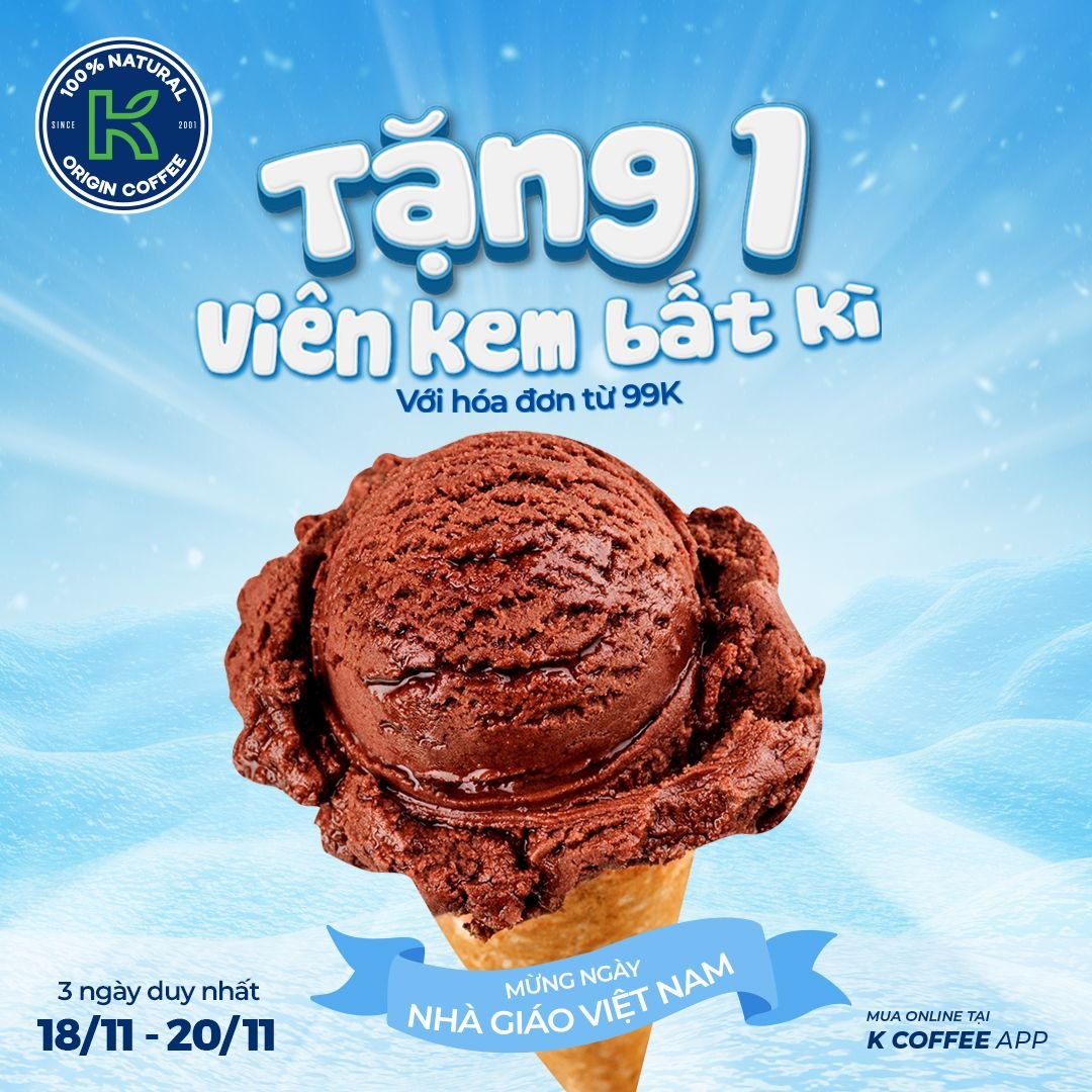 K COFFEE TƯNG BỪNG CHÀO MỪNG NGÀY NHÀ GIÁO VIỆT NAM 20/11 K COFFEE TƯNG BỪNG CHÀO MỪNG NGÀY NHÀ GIÁO VIỆT NAM 20/11